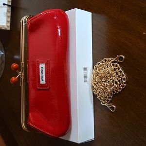 Miu Miu Kiss-Lock Clutch Parfums NWOT